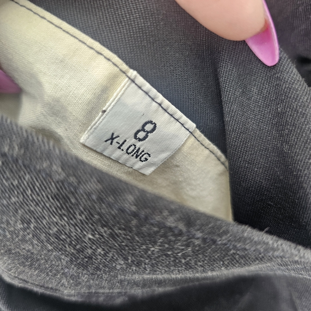 Burberry Vintage Trench Coat Black with Liner Nova Check Size 8 (X-Long Length) - Picture 6 of 14